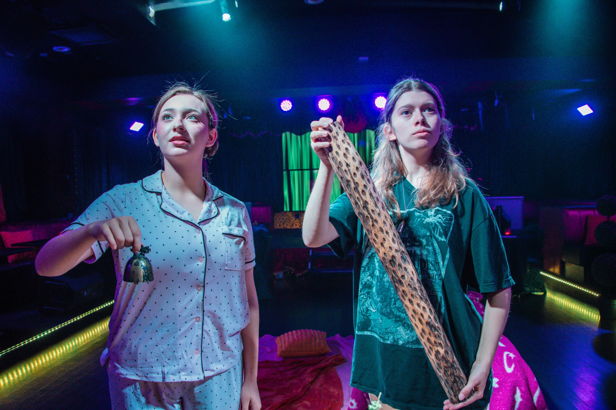 Production photograph from Hide and Peace