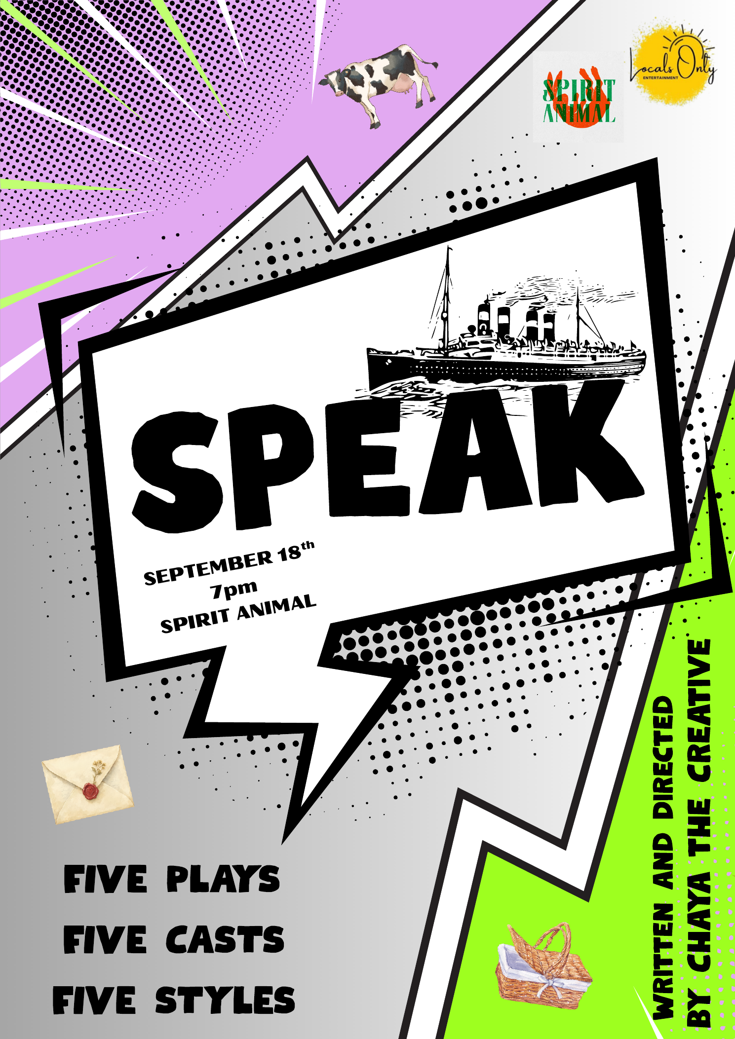 SPEAK! production poster